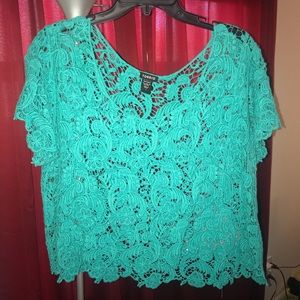 Cropped Crochet Shirt-Torrid